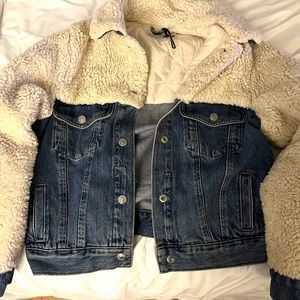 Top shop Sherpa denim jacket
